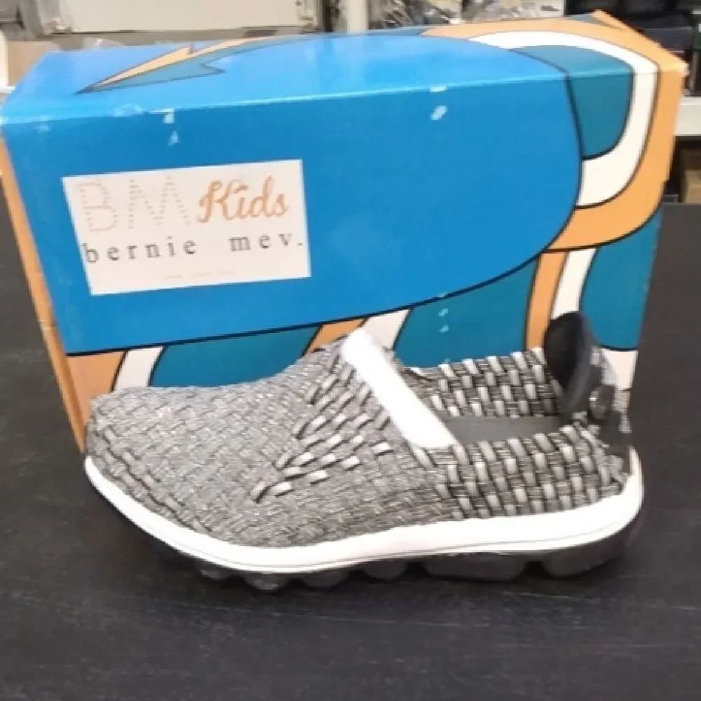 bernie mev. Kids Sneakers in Black, Silver, and White
